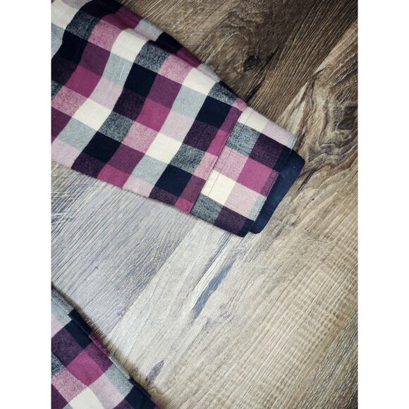 Public School New York Men’s Flannel Shirt Size Large Plaid Button Up Long Sleev - Picture 9 of 14